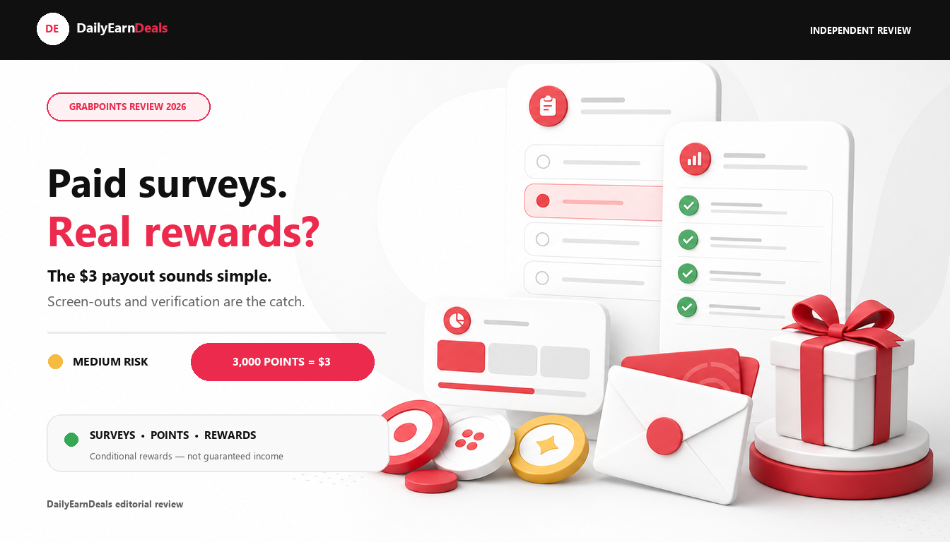 GrabPoints Review 2026: Legit Surveys or Lost Time?